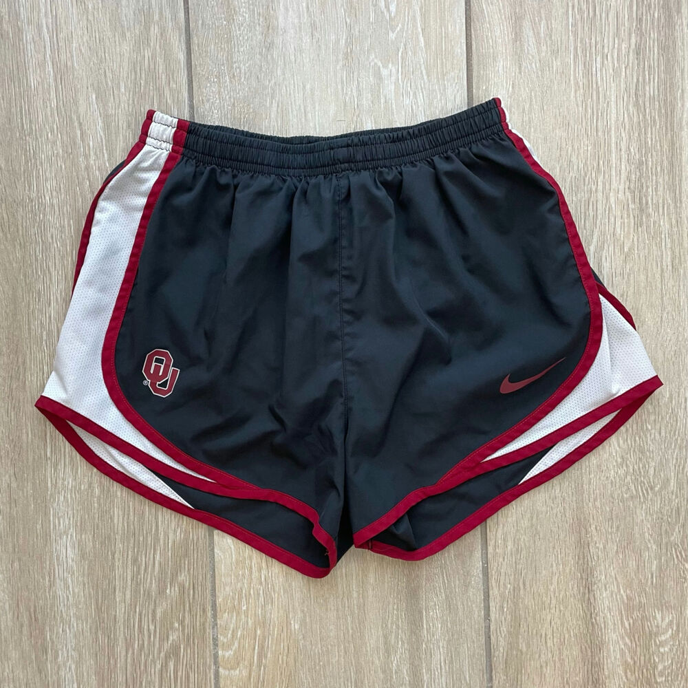 Nike Dri-Fit Oklahoma Sooners Running Shorts Womens S Black Athletic